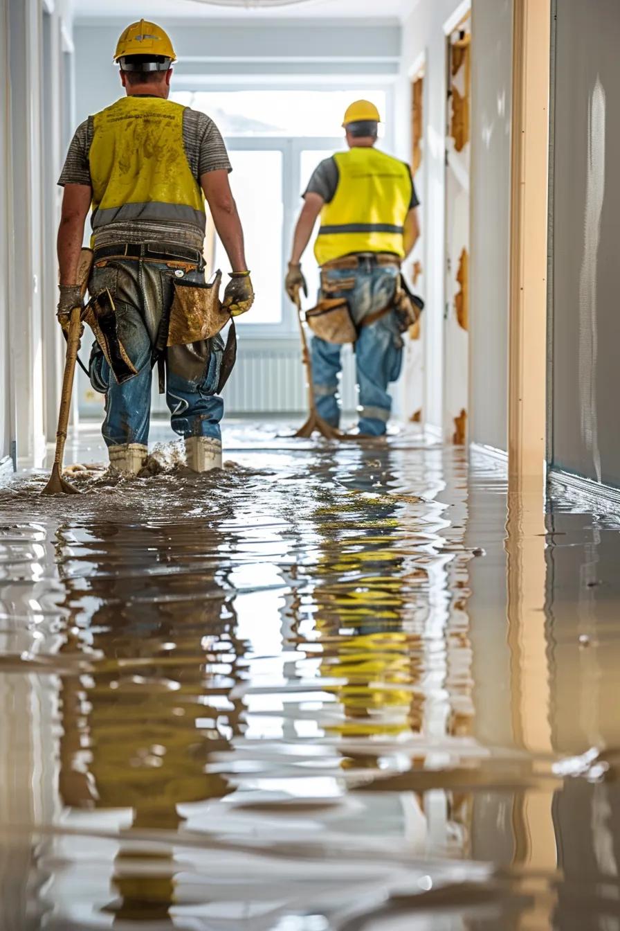 Restoration team managing flood damage cleanup in North Las Vegas